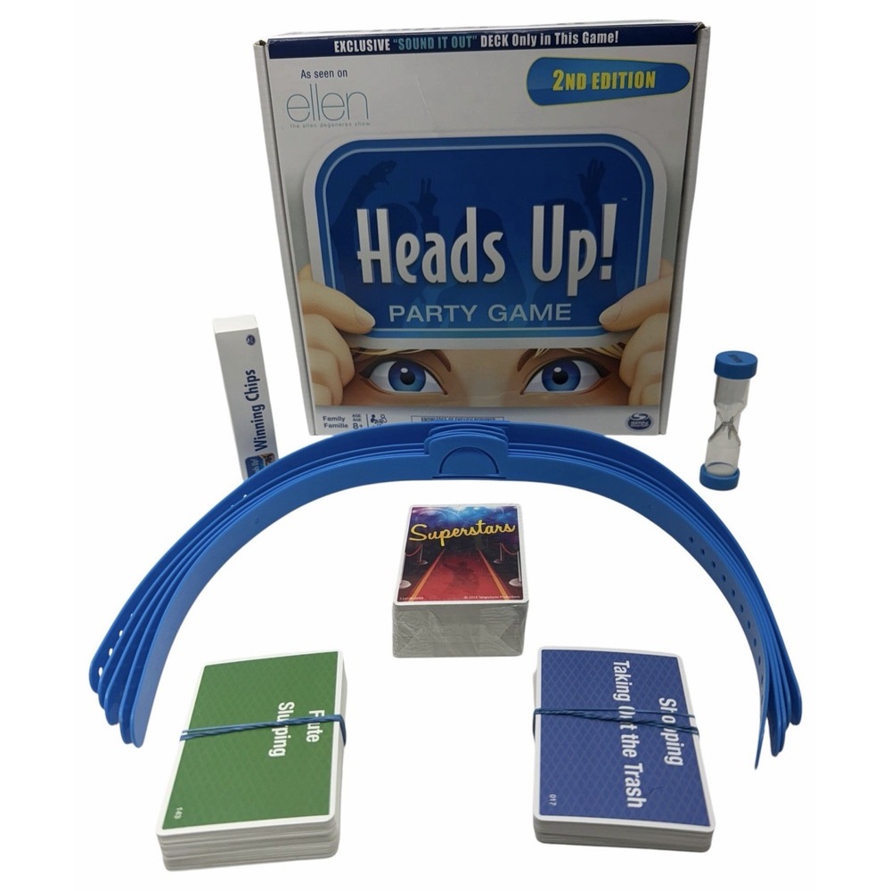 Heads Up! Party Game 2nd Edition Ellen Spin Master Complete Open Box Family Game